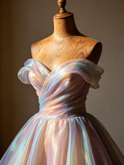 Sea Mist Echo · Gradient Flow Chiffon Dress